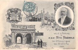 62- ARRAS - XXXe FËTE FEDERALE DE GYMNATIQUE DES 22 ET 23 MAI 1904 - Arras
