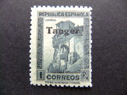 TANGER Año 1939 -- Edifil Nº 124 ** MNH -- SELLOS DE ESPAÑA HABILITADOS  - CASAS COLGANTES DE CUENCA - Marocco Spagnolo