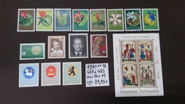 Liechtenstein Année Complète 1970 N° 477 à 483  Neuf **  TB - Années Complètes