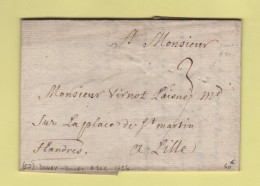 Douay (a Sec) - Douai - 57 - Nord - Courrier De 1754 à Destination De Lille - 1701-1800: Precursores XVIII