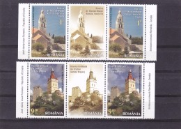 ROMANIA 2014  CHURCH BRASOV AND CROATIA,FULL SET + LABELS, MNH **. - Unused Stamps