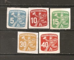 Checoslovaquia - Czechoslovakia Yvert Periódicos 26-28, 31-32 (MH/(*) (sin Goma) - Zeitungsmarken