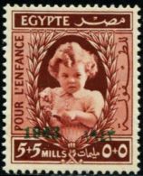 EG0027 Egypt 1943 Child 1v Surcharged MLH - Ongebruikt