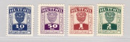 Fiscalmarken Gemeinde Huttwil 4 Werte (N°23, 25, 26, 28) - Revenue Stamps