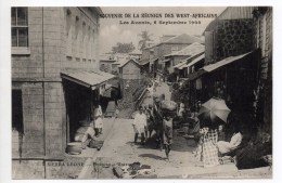 FREETOWN (SIERRA LEONE) - UNE RUE - LES AVANTS 6 SEPTEMBRE 1908 - SOUVENIR DE LA REUNION DES WEST AFRICAINS - Sierra Leona