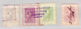 Fiscalmarken Genève Genf Bourse 1885 N° 1-3 - Revenue Stamps