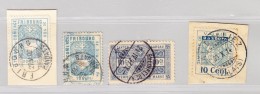 Fiscalmarken Kanton Freiburg Aargau Wallis 4 Verschiede Marken - Revenue Stamps