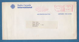 209458 / 1990 - 0.97 - MONTREAL Meter Stamp RADIO CANADA INTERNATIONAL - SOFIA , Canada Kanada - Storia Postale