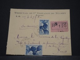 NIGER AOF - Env Recommadée Pour Paris - Dec 1952 - A Voir - P17850 - Cartas & Documentos