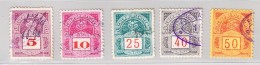 Fiscalmarken Zürich Börsenstempel 1884 #1-2, 5-7 - Fiscaux