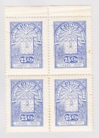 Fiscalmarken NE Gemeinde La Chaux De Fonds Timbre-Impot 25ct In Viererblock #6 - Revenue Stamps