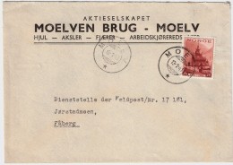 1941, 20 Ö. " Moelv " An Dt. Feldpost  , #5746 - Lettres & Documents