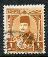 Egypt 1944-52 King Farouk - 1m Orange-brown Used (SG 291) - Gebraucht