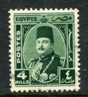 Egypt 1944-52 King Farouk - 4m Green Used (SG 294) - Used Stamps