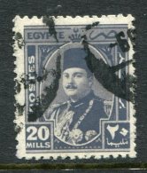 Egypt 1944-52 King Farouk - 20m Grey-violet Used (SG 300) - Oblitérés