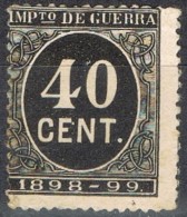 Sello 40 Cts Impuesto De Guerra 1898, VARIEDAD De Impresion º - Kriegssteuermarken