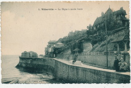 Delcampe - VILLERVILLE - La Digue à Marée Haute - Villerville