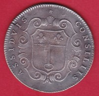 France Médaille Louis XV Consiliis Assiduis - Argent - Monarchia / Nobiltà