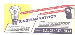 Buvard Tungstram Kryton Lumière Incomparablement Plus Blanche Fabrication Claude PAZ Et SYLVA - Electricity & Gas