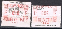 Dos Sellos Distribuidores, Automaten ZURICH Y LAUSANNE (Suisse) º - Automatic Stamps