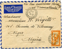 CAMBODGE LETTRE PAR AVION DEPART PNOMPENH 18-11-40 CAMBODGE POUR L'ALGERIE - Cambodge