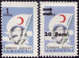 TURQUIE - Bienfaisance  180 (1954) Et  203 (1956) -  Croissant  -  NEUFS** - Timbres De Bienfaisance