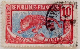 Middle Congo 1907-1917 (o) # 6 - Gebruikt