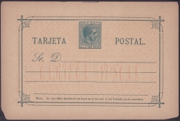 1882-EP-55 CUBA SPAIN ESPAÑA. 1882. POSTAL STATIONERY. Ed.16A. TIPO II. UNUSED. - Prephilately