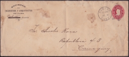 1903-EP-41 CUBA REPUBLICA. 1903. POSTAL STATIONERY. Ed.82. 2c. MEDIDA: 241 X 105 Mm. IMPRESO SOC ARQUITECTOS DE CUBA. - Lettres & Documents