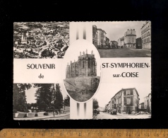SAINT ST SYMPHORIEN SUR COISE Rhône 69 : Multivues 1957 / La Poste église Vue Générale Rue - Saint-Symphorien-sur-Coise