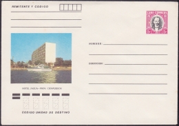 1984-EP-73 CUBA. 1984. POSTAL STATIONERY COVER. Ed.195g. HOTEL JAGUA CIENFUEGOS. UNUSED. - Brieven En Documenten