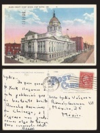 Delcampe - B)1937 USA, TWO CENTS RED WASHINGTON, BUILDING, ARCHITECTURE, ALLEN COUNTRY COURT HOUSE, FORT WAYNE,  POSTCARD - Fort Wayne