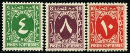 EG0036 Egypt 1927-56 Postage Due Stamps 3v MLH - Nuovi