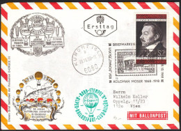 Austria 1968, Ballonpost Cover Kurort Igls To Wien W./special Postmark "D-Ergee", Ref.bbzg - Autres & Non Classés