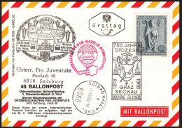 Austria 1968, Ballonpost Card Solbad Hall In Tirol  To Graz W./special Postmark "Oe-Dzg", Ref.bbzg - Sonstige & Ohne Zuordnung
