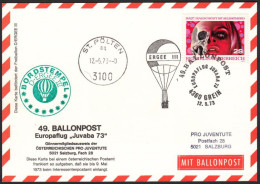 Austria 1973, Ballonpost Card St.Polten To Salzburg W./special Postmark "D-Ergee III", Ref.bbzg - Sonstige & Ohne Zuordnung