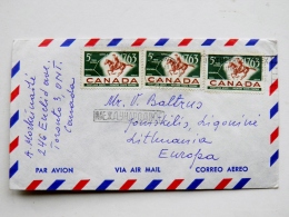 Cover From Canada To Lithuania On 196? Horse First Land Route 1763 - Brieven En Documenten