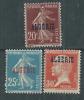 Algérie N ° 13 / 15 XX Timbres De France Surchargés :  Les 4  Valeurs Sans Charnière TB - Unused Stamps