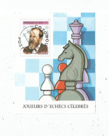 Timbre , Bloc , Jeux D´échecs , Joueurs D'échecs Célébres , STEINITZ , BENIN , 1999 - Scacchi