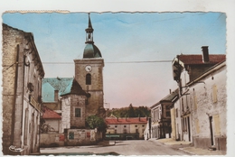 CPSM DOULAINCOURT (Haute Marne) - L´Eglise, La Mairie, La Poste, L´Hôtel De Paris - Doulaincourt