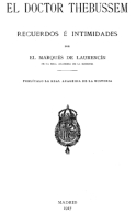 EBook: "Recuerdos E Intimidades" Del Dr. Thebussem - Autres & Non Classés