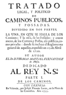 EBook: "Tratado De Caminos Públicos" De 1775 - Altri & Non Classificati