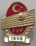 VOLLEYBALL - TVF Federation Turkey, Vintage Pin Badge, Enamel - Volleyball