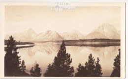 The Grand Teton Reflects In Jackson Lake, RPPC, Real Photo Postcard [17391] - Other & Unclassified