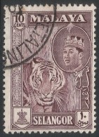 Selangor(Malaysia). 1961-62 Sultan Salahuddin Abdul Aziz. 10c Used. SG 134 - Selangor