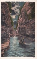 The Flume By Night Ausable Chasm New York Curteich - Adirondack