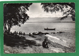 74  Messery - Les Bords Du Lac - La Plage Et La Côte Suisse Trés Animée CPSM Grd Format Année 1960 EDIT Comb C I M - Messery