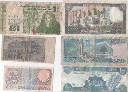 LOT DE 8 BILLETS  étrangers Divers -  Dans Leur Jus ( Voir Scan ) - Lots & Kiloware - Banknotes
