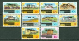 Nevis 1980  Overprinted OFFICIAL Set Of 10   MNH - St.Christopher-Nevis-Anguilla (...-1980)