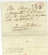 LALANCE, Alexandre (1771-1822) - Général - Metz à Milano - Déboursé Armée De Service DAS 1801 - Army Postmarks (before 1900)